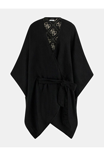 Guess Poncho Women's Black Shawl Aw5422Pol03-Bla