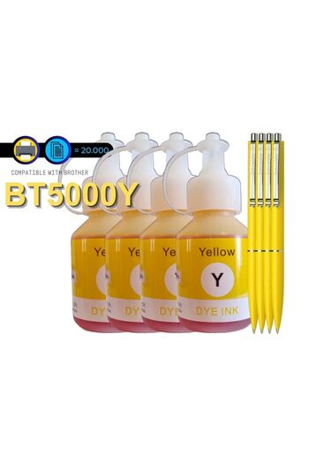 SPEED Compatible Ink Cartridge Set 4xBT5000Y Yellow 20000 pages and 4xPix Schneider
