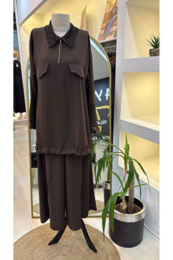 MissWhence Pants Suit 38008 Coffee