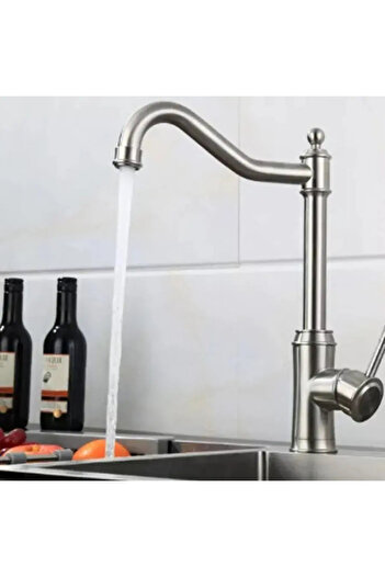 KORMAN TECHNIK Kitchen Faucet, Stainless Steel SUS304, Satin Finish, CF024