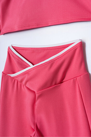 Beniizle Striped Detailed Girls' Athlete Suit