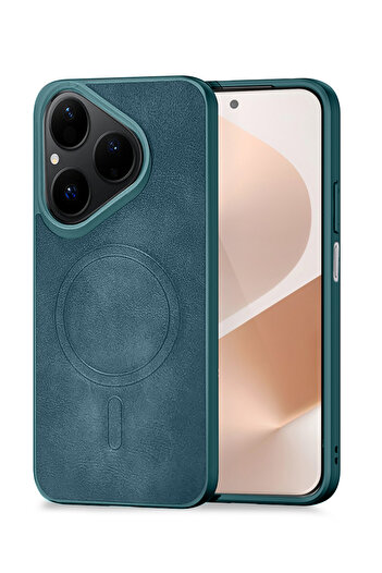 Wtech Huawei Pura 80 5G 2025 Luxury Matte Leather Magnetic MagSafe Wireless Charging Soft Case Cover