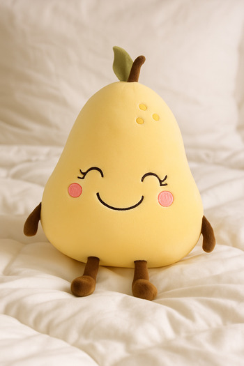 Nandy Home Smiling Pear Figured Plush – Children's Room Decor and Toy