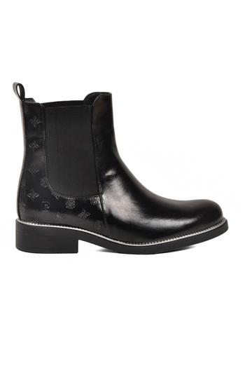 Pierre Cardin Black Fur Non-Slip Easy to Wear Elastic Women's Boots Pc-55086 Z