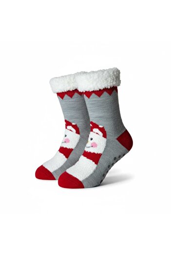 Aware Time Christmas Themed Fleece-Lined Non-Slip Sole Knee-High Socks