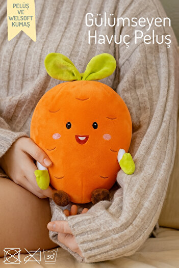 Nandy Home Smiling Carrot Plush – Children's Room Decor and Toy