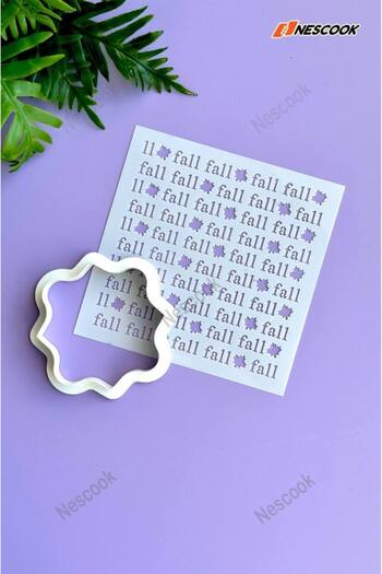 Neskuk 4-Piece Frame Cookie Mold + Template Set |   Autumn Themed Template