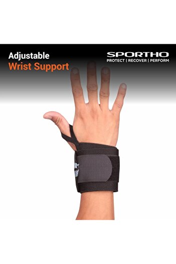Nivia STRAP WEIGHT LIFTING WRIST SUPPORT BLACK - GREY, 11041BG