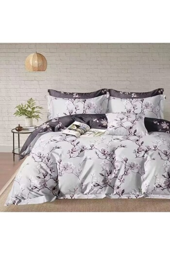 LOCK Gray Floral Bedding Set - Light and Dark Gray Flower Pattern - Soft & Stylish