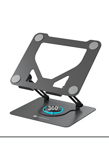 Microdigit 360 Degree Rotating Laptop Stand Adjustable Metal Cooling Base with Non-Slip Compatible with All Devices