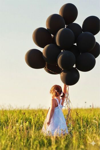 Zayna's 100 Pieces Pastel Tone Black Color 100Pcs 12Inch Black Balloon-Birthday Party Decorations Balloon