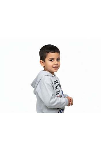 None Kids Hoodie, 1-7 Yrs, Heather Grey