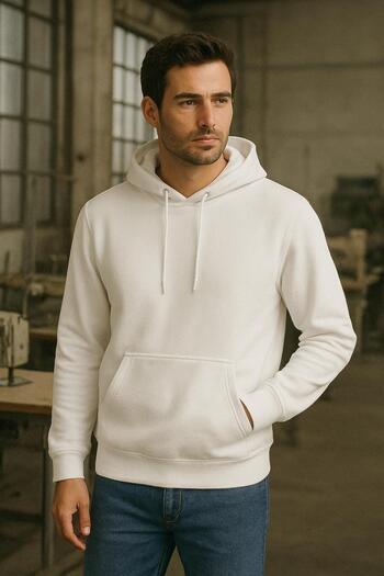 Ars Magic Box Hooded Unisex Basic Relax Hooded 3-Thread Sweatshirt with Ribbing