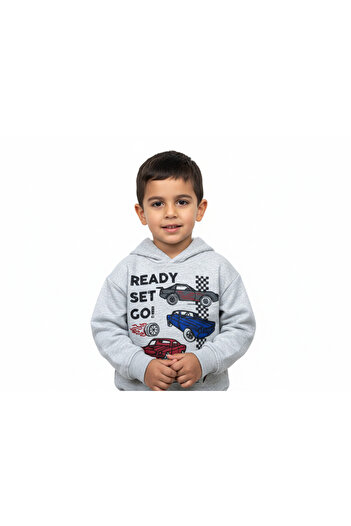None Kids Hoodie, 1-7 Yrs, Heather Grey