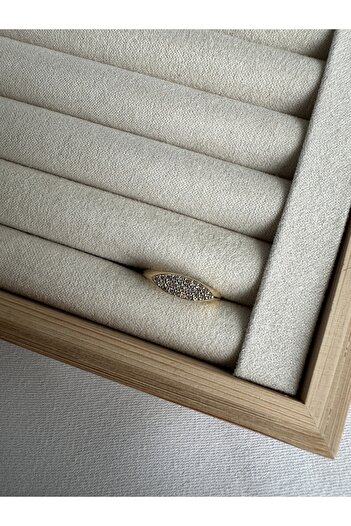 ringbox Gold Stone Shuttle Model Pinky Ring
