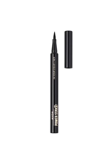 AVON Ultra-Resistant Liquid Eyeliner Power Stay, Blackest Black, 1.2 ml