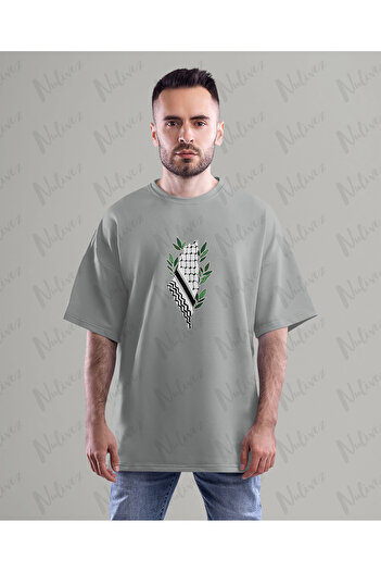 Nulivez Palestine Design Back Printed High Quality Compact Unisex Oversize T-Shirt