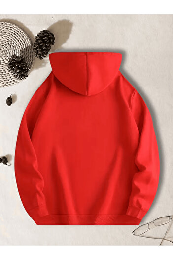 LAVİTTA Minimalist Mountain Printed Hooded Sweatshirt