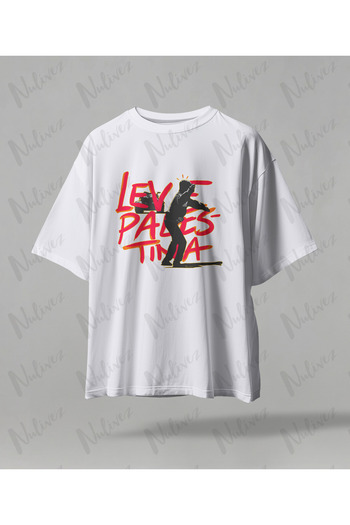 Nulivez Palestine Design Printed High Quality Compact Unisex Oversize T-Shirt