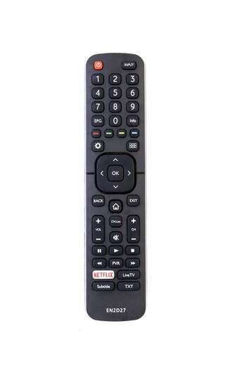 Generic Remote Control For Hisense Smart LED TV Black