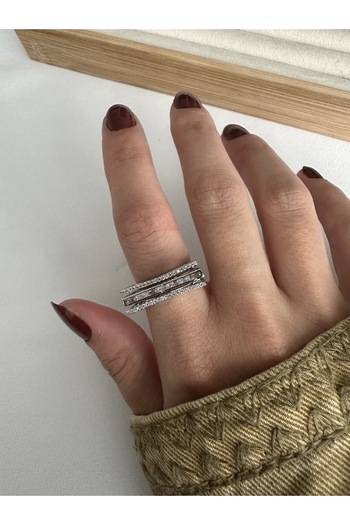 ringbox Silver Color Layer Ring