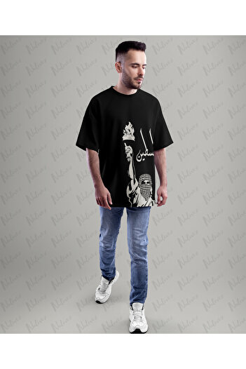 Nulivez Palestine Design Printed High Quality Compact Unisex Oversize T-Shirt