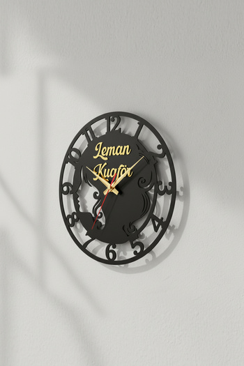 AHŞAP HEDİYENİZ Women's Hairdresser Beauty Salon Wall Clock