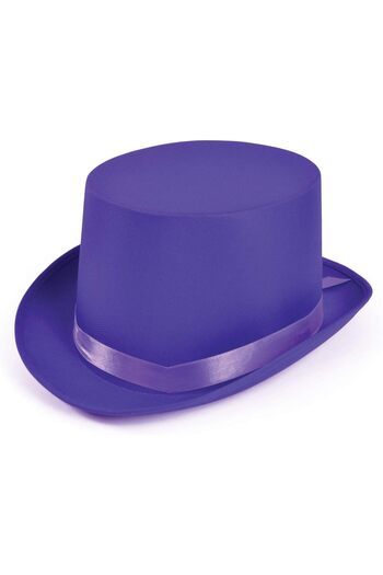 Flying Tiger Copenhagen VELOUR Novelty Party Hat - PURPLE(Unisex, with 3 stars gold top of the ribbon ,)