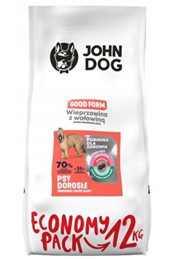 Other Hrană uscată JOHN DOG pentru câini de rase medii și mari, PORC ȘI VITĂ, 12 kg