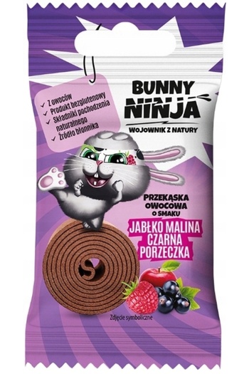 Other BUNNY NINJA snack apple raspberry currant 15 g