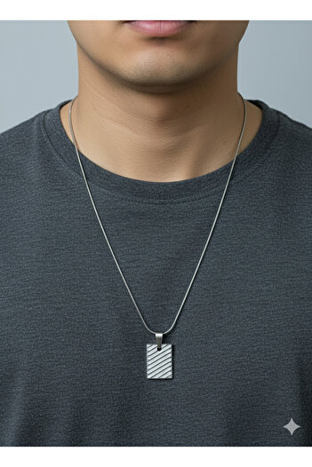 AURA Steel men's necklace