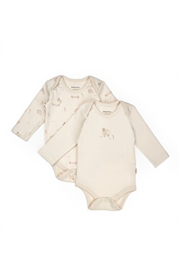 BabyCosy Organic Wear Baby 2-Pack Long Sleeve Bodysuit, 100% Organic Cotton, Baby and Newborn Series