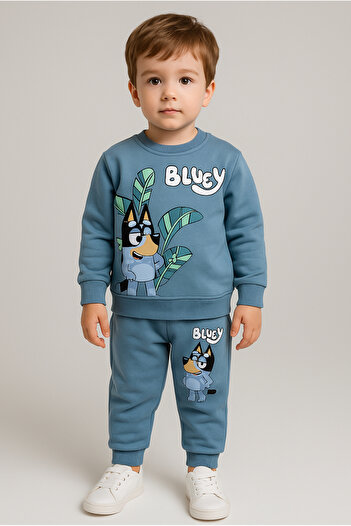 KGN GİYİM Boy's Seasonal Top and Bottom Tracksuit Set