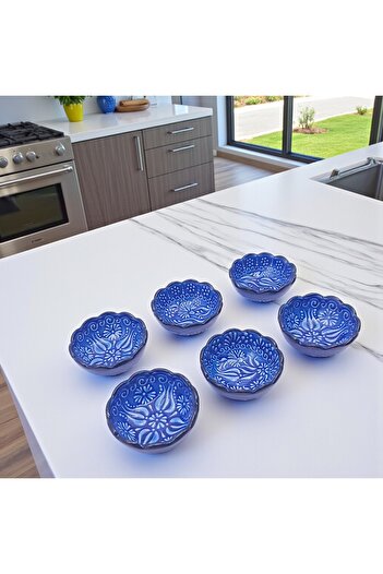 sharp&art Hand-Painted Ceramic Bowl World, Sauce, Snack, Jam Bowls, 10 Different Models, 8 cm