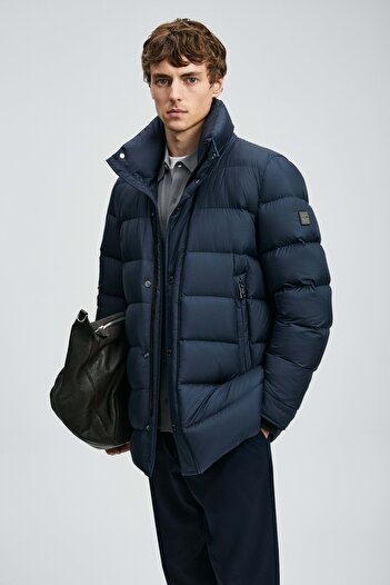 Kids Club Shoes Lufian 112120255 Rıld Goose down Men's Coat Dark Blue