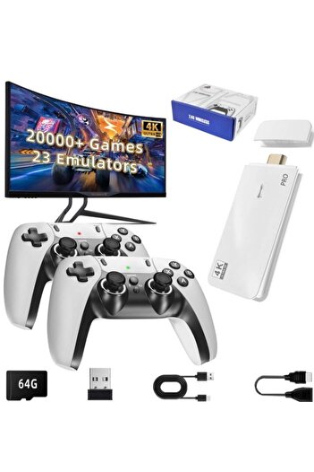 Generic Retro Game Console, Nostalgia Gaming Stick, Classic Video Games with 4K HDMI, 20,000+ Games