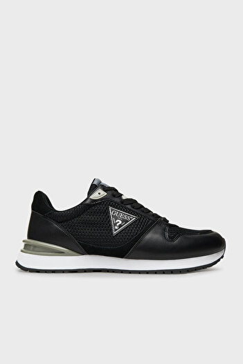 Guess Island Logolu Deri File Detaylı Sneaker Ayakkabı FMTISLFAL12 Erkek AYAKKABI FMTISL FAL12 BLACK