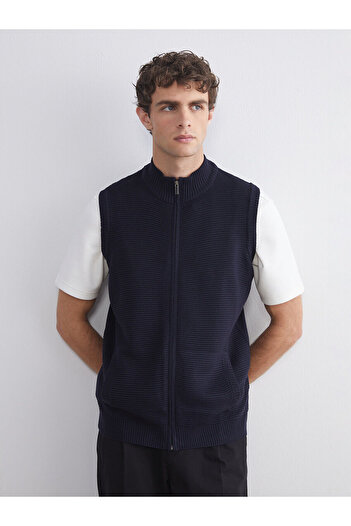 LC Waikiki Standard Mold Stand Collar Men's Knitwear Vest