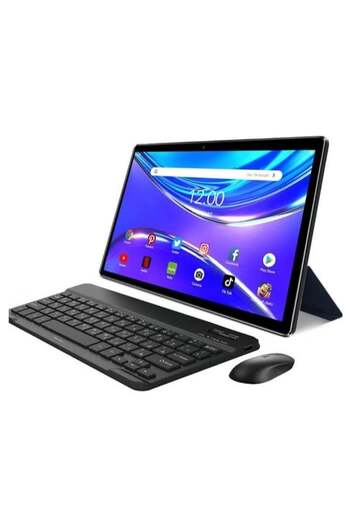 AİRTAB U25 Pro Android 15 Tablet with Arabic Keyboard, 10.1-Inch FHD Display, 16GB RAM, 1TB Storage, 10000m