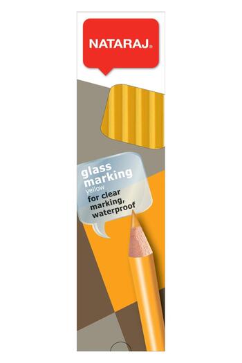 Nataraj Natraj Glass Marking Pencil Yellow Round