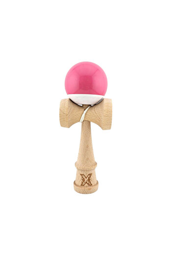 Berbis Kendama X Original Rubber Grip - Professional - Wooden Toy, 18 cm, Pink-White