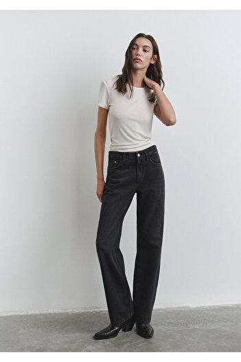 Mavi Lovely Jeans Extra Dark Gray Smoke Jean Pants 1012645-90497