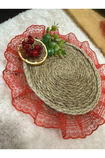 Marrone Wicker Tray Set of 2 American Style Coffee Serving Tray
