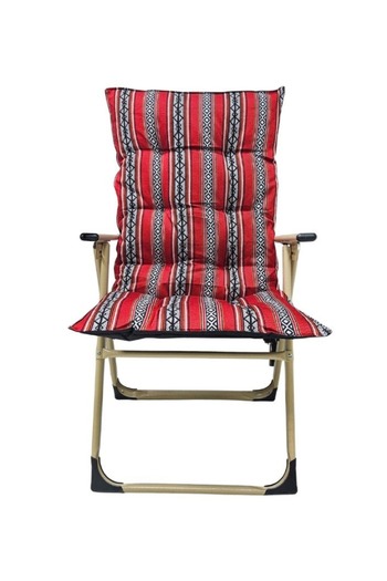 smart home Folding camping chair with premium cotton mattress, made of sturdy iron frame, 55x55x105cm