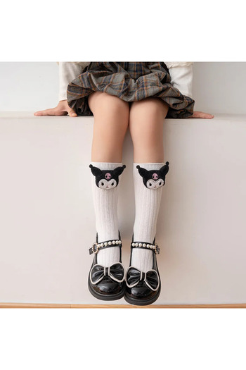 SANRIO One Size Kuromi white Kuromi Melody Cinnamoroll Kitty Cat Socks Children's Girls Cartoon Kawa