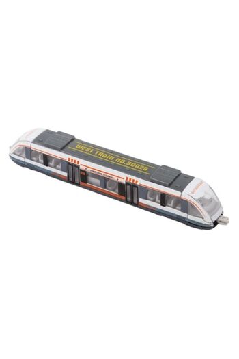 ANTBRO Miniature Vehicle Antbro® Tram with Backward Movement, Metallic, Gray, 16x2.5x3 cm