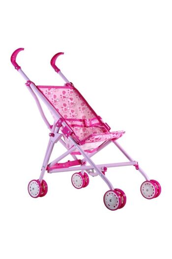 ANTBRO Pink umbrella doll stroller with heart pattern