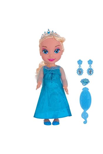 ANTBRO Snow Princess Doll Antbro® with Turquoise Dress, Shoes, Crown, Jewelry and Hair Brush, 39 cm
