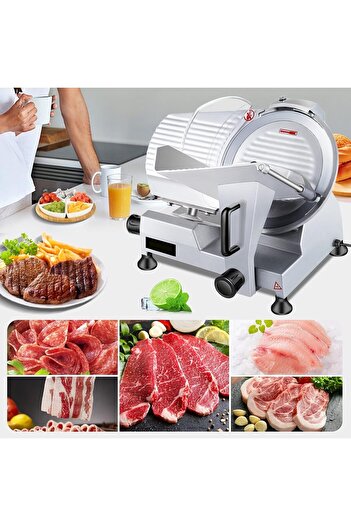 A.E 10 Inch Blade Electric Food Slicer Cutter Grinder Meat Slicer Machine for Commercial Deli Meat Chees