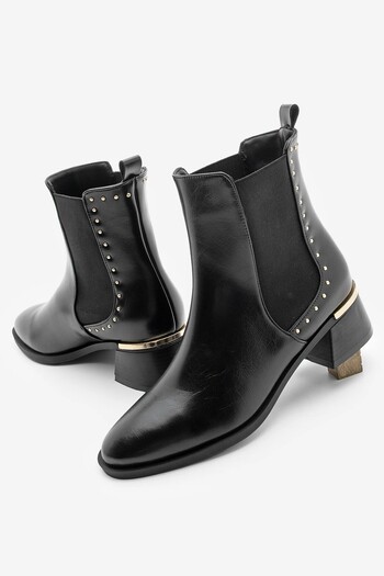 akerler Women's Zimbali Black Daily Short Heel Boots Yuj7911